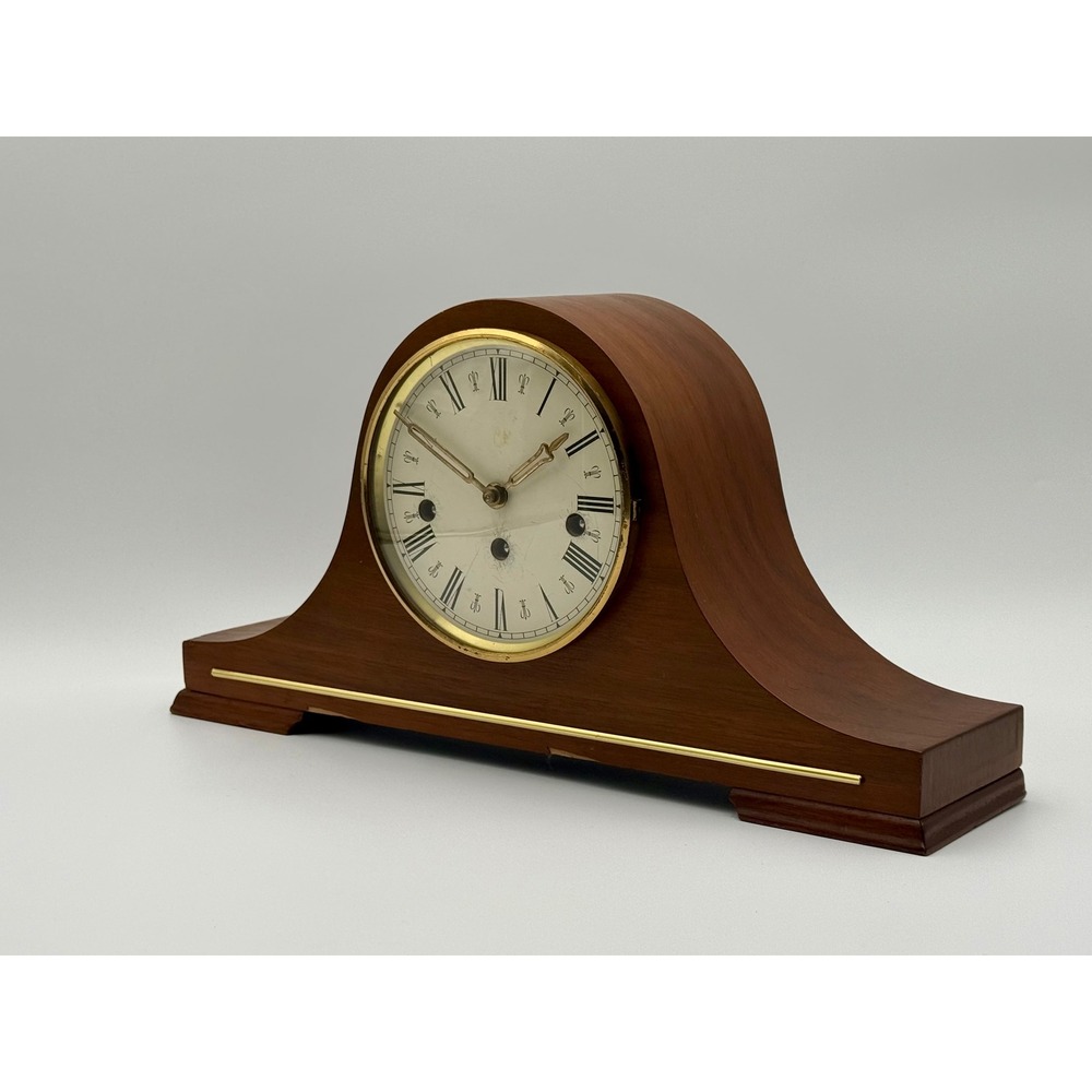 Working Franz Hermle 340-020 Westminster Chime Mantel Clock W Germany w/ Key